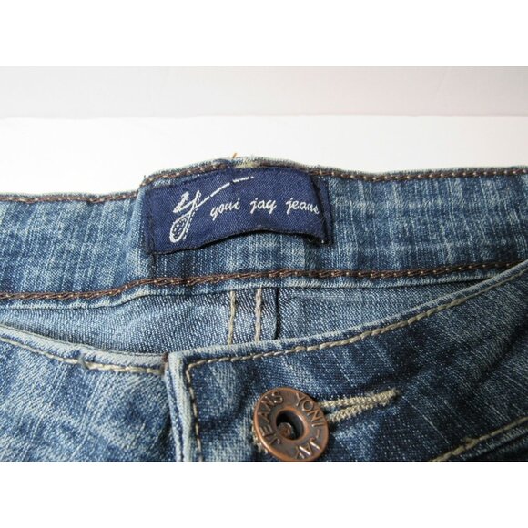 Boho Yoni Jay Denim Jeans Beaded 38" Waist x 32" Bohemian Bell Bottoms - Picture 4 of 15